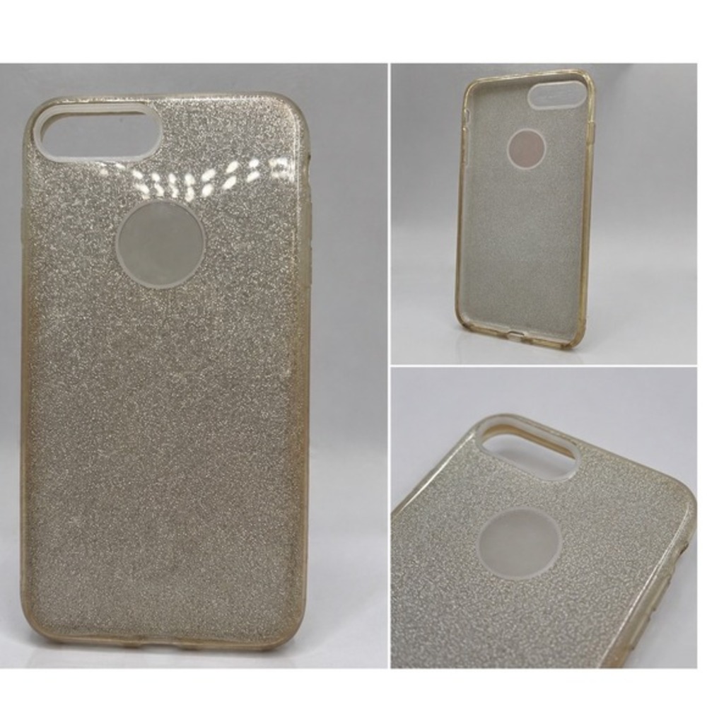 Gold Glitter Sparkle Case for iPhone 7 Plus 8 Plus Slim Protective Bumper 33-08